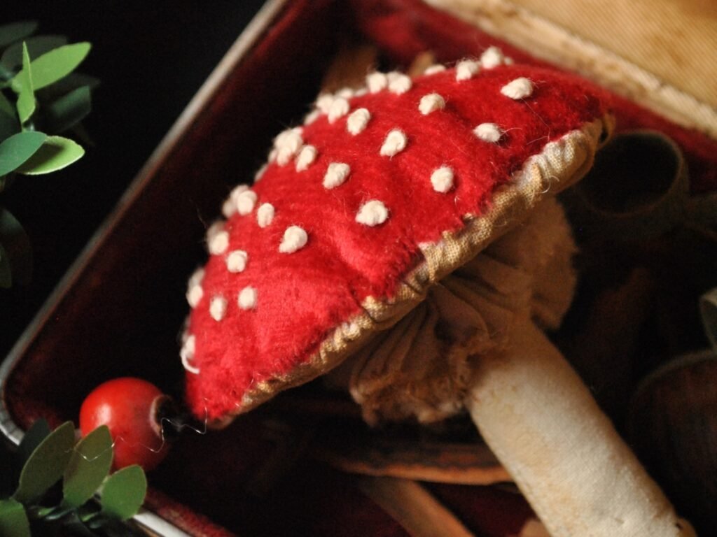 Close-up Mushroom Cottagecore inspired by Prim Dolls.